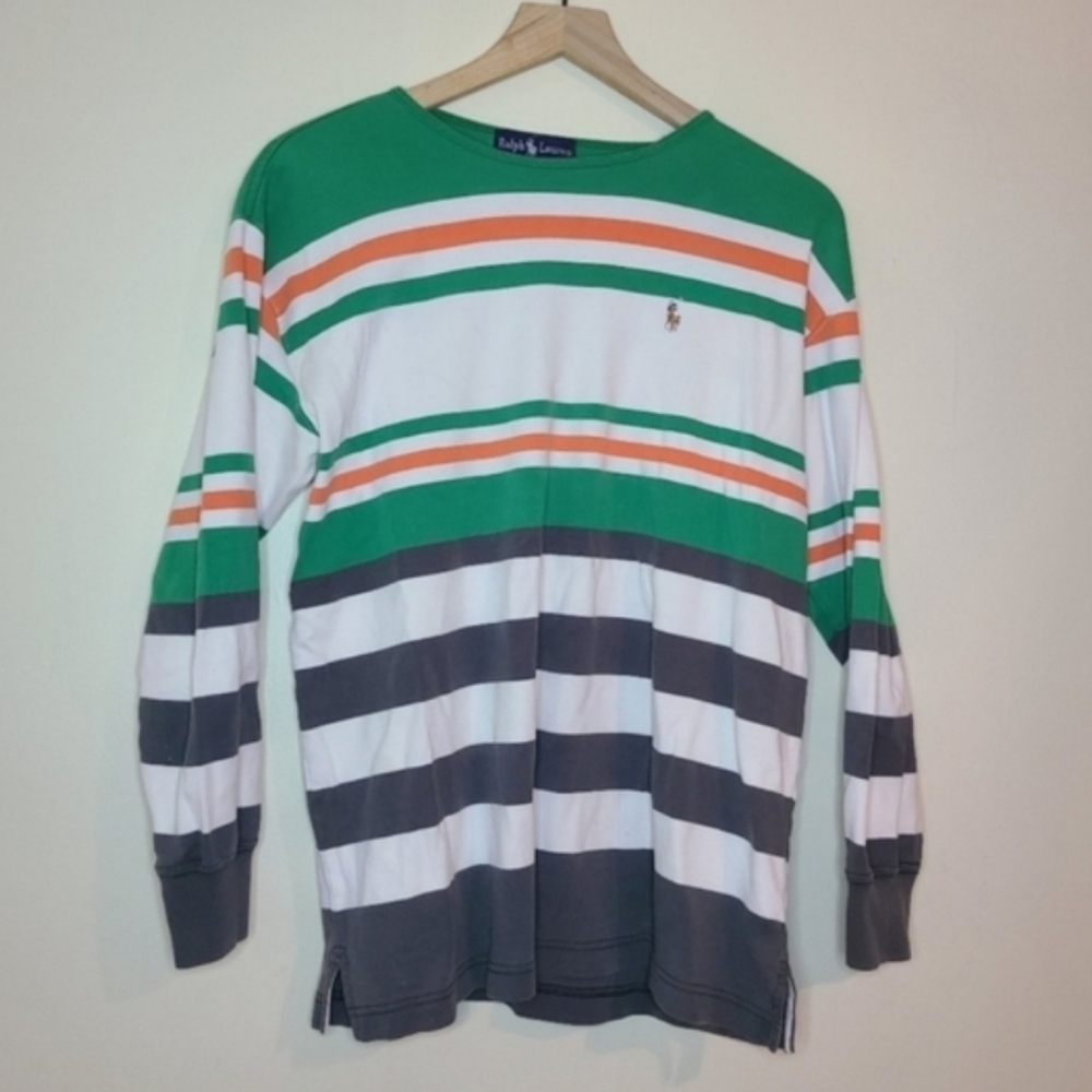 Vintage y2k Ralph Lauren striped long sleeve tee